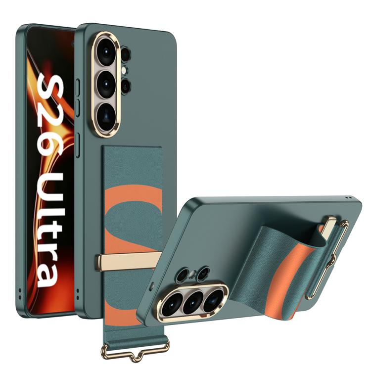 

For Samsung Galaxy S26 Ultra 5G GKK Ultra-thin Wristband Holder Phone Case(Green)