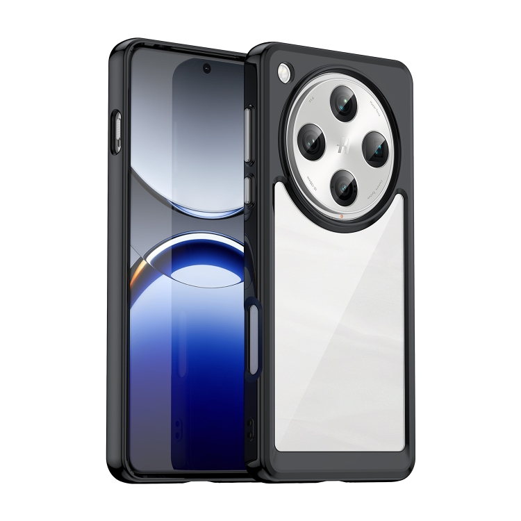 

For OPPO Find X8 Pro Colorful Series Acrylic Hybrid TPU Phone Case(Black)
