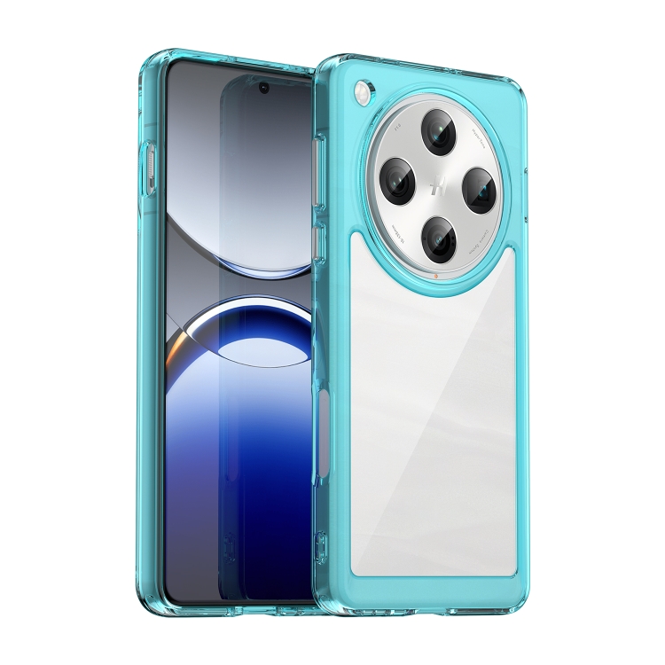 

For OPPO Find X8 Pro Colorful Series Acrylic Hybrid TPU Phone Case(Transparent Blue)