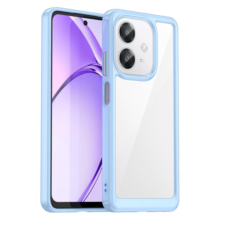 

For OPPO A3 4G / A40 / A40m / A60 Colorful Series Acrylic Hybrid TPU Phone Case(Blue)