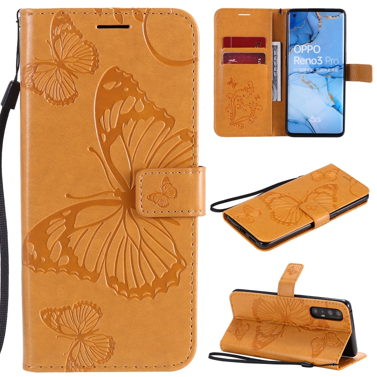 For OPPO Reno Pro 5G Find X2 Neo 3D Butterflies Embossing