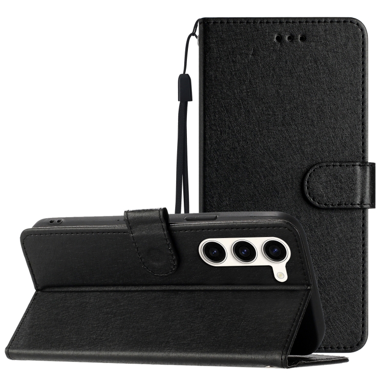 

For Samsung Galaxy S25 5G Silk Texture Horizontal Flip Leather Phone Case(Black)