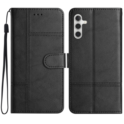 

For Samsung Galaxy A56 5G Cowhide Texture Stitching Leather Phone Case(Black)