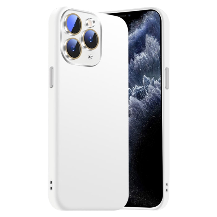 

For iPhone 11 Pro Max Nano Lens Cover Liquid Silicone Phone Case(White)