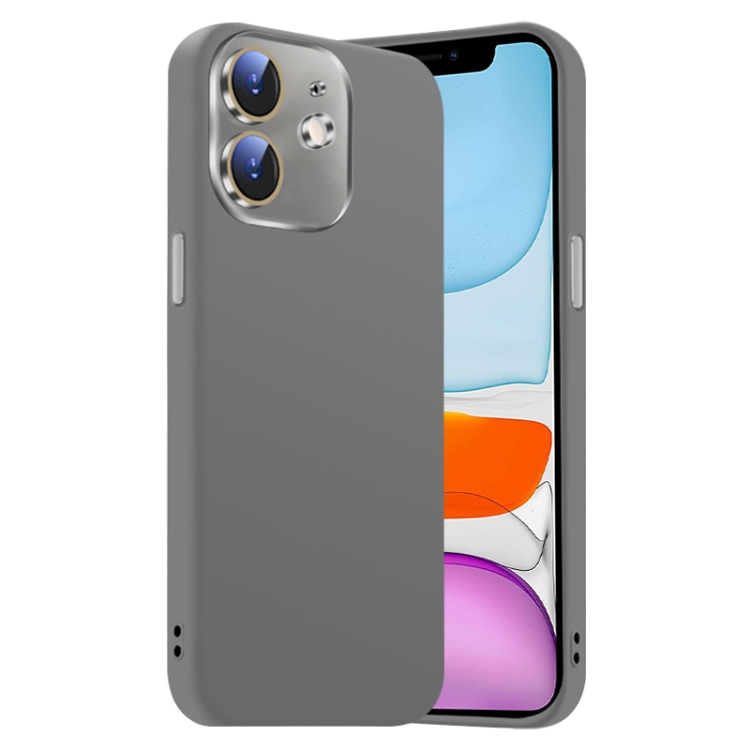 

For iPhone 11 Nano Lens Cover Liquid Silicone Phone Case(Titanium Gray)