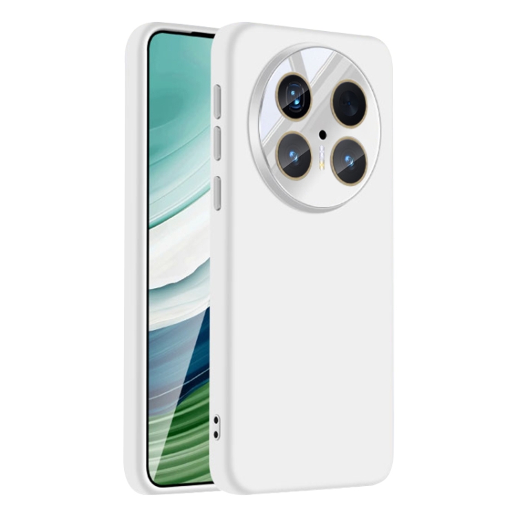 

For Huawei Mate 70 Pro / 70 Pro+ Nano Lens Cover Liquid Silicone Phone Case(White)