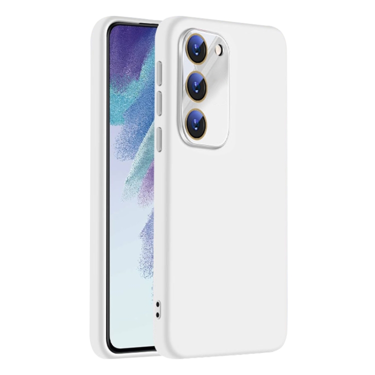 

For Samsung Galaxy S21 FE 5G Nano Lens Cover Liquid Silicone Phone Case(White)