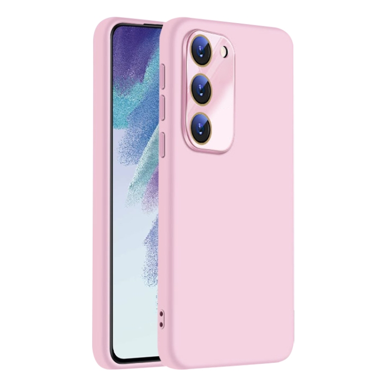 

For Samsung Galaxy S21 FE 5G Nano Lens Cover Liquid Silicone Phone Case(Pink)