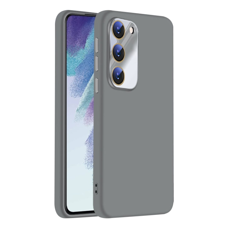 

For Samsung Galaxy S21 FE 5G Nano Lens Cover Liquid Silicone Phone Case(Titanium Gray)