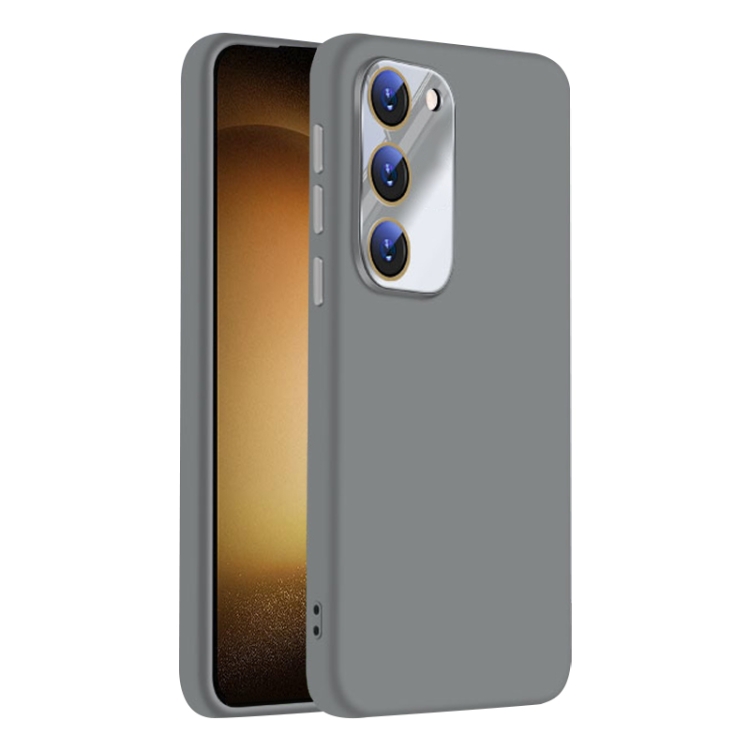 

For Samsung Galaxy S23 5G Nano Lens Cover Liquid Silicone Phone Case(Titanium Gray)