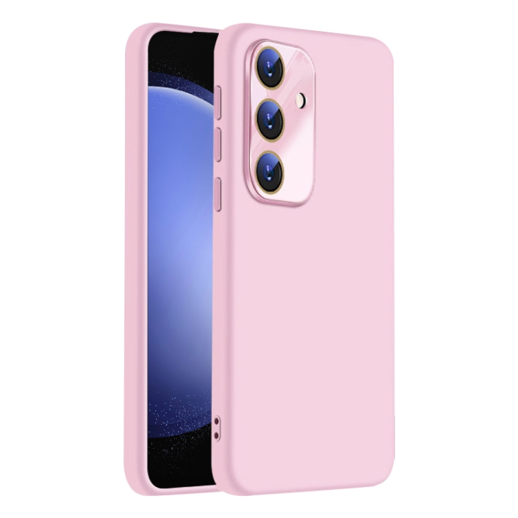 

For Samsung Galaxy S23 FE 5G Nano Lens Cover Liquid Silicone Phone Case(Pink)