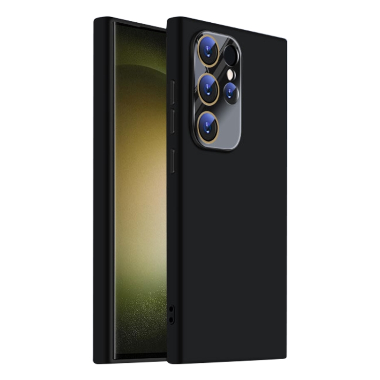 

For Samsung Galaxy S23 Ultra 5G Nano Lens Cover Liquid Silicone Phone Case(Black)