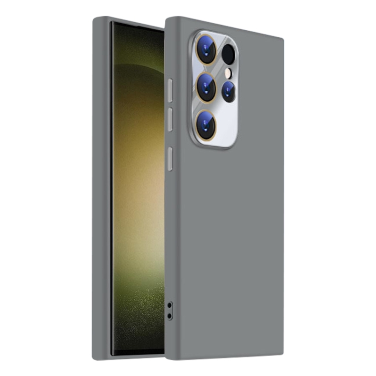 

For Samsung Galaxy S23 Ultra 5G Nano Lens Cover Liquid Silicone Phone Case(Titanium Gray)