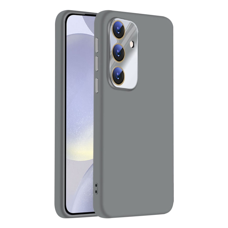 

For Samsung Galaxy S24+ 5G Nano Lens Cover Liquid Silicone Phone Case(Titanium Gray)