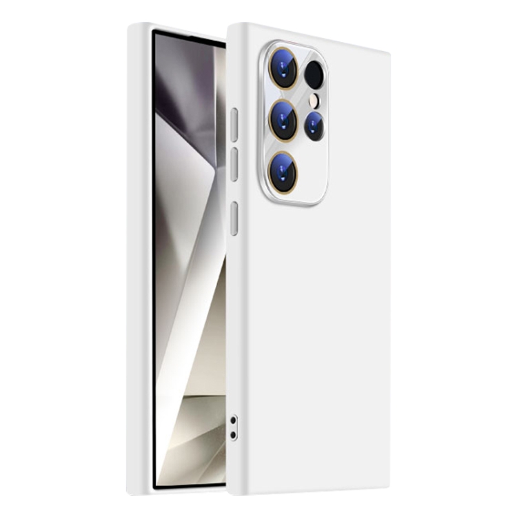 

For Samsung Galaxy S24 Ultra 5G Nano Lens Cover Liquid Silicone Phone Case(White)