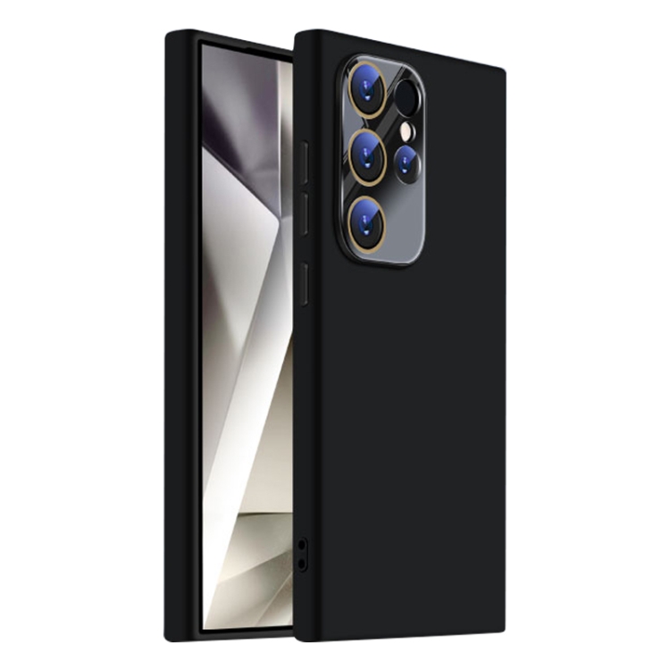 

For Samsung Galaxy S24 Ultra 5G Nano Lens Cover Liquid Silicone Phone Case(Black)