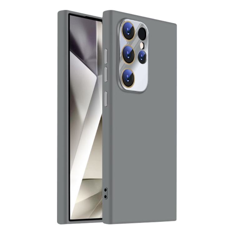 

For Samsung Galaxy S24 Ultra 5G Nano Lens Cover Liquid Silicone Phone Case(Titanium Gray)