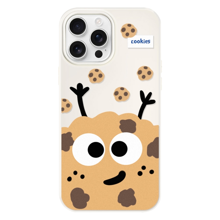 

For iPhone 15 Pro Skin Feeling Jelly TPU Hybrid PC Phone Case(Cookie White)