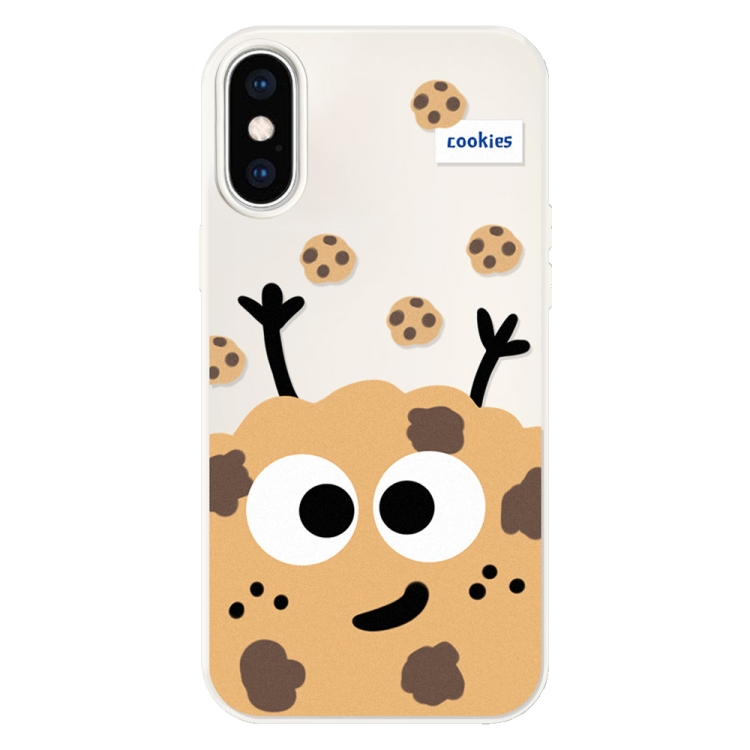 

For iPhone XS Max Skin Feeling Jelly TPU Hybrid PC Phone Case(Cookie White)