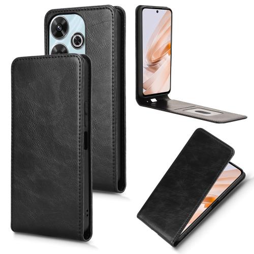 

For Redmi 13 4G / Note 13R 5G Magnetic Vertical Flip Leather Phone Case(Black)