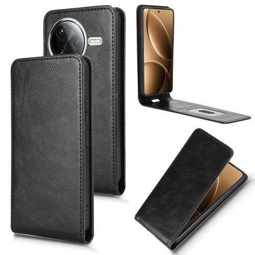 

For Redmi K80 5G / K80 Pro Magnetic Vertical Flip Leather Phone Case(Black)