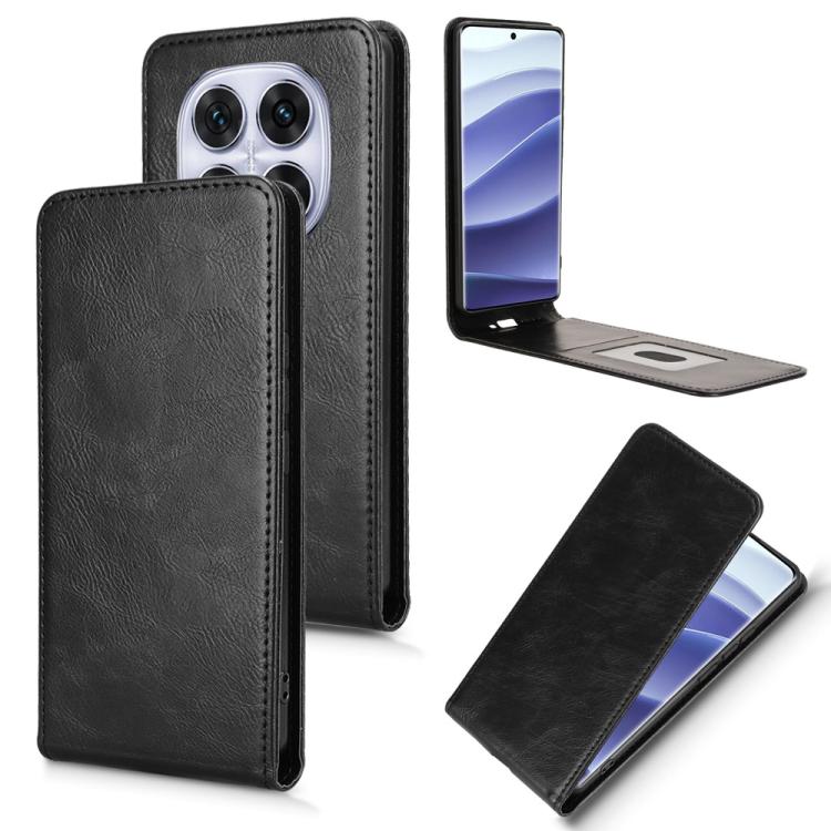 

For Redmi Note 14 Pro 5G / Note 14 Pro+ Magnetic Vertical Flip Leather Phone Case(Black)