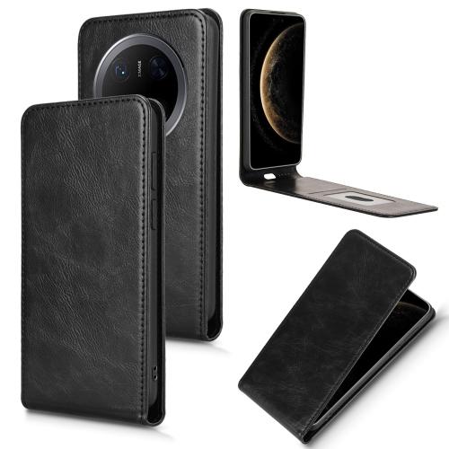 

For Huawei Mate 70 Pro / 70 Pro+ Magnetic Vertical Flip Leather Phone Case(Black)