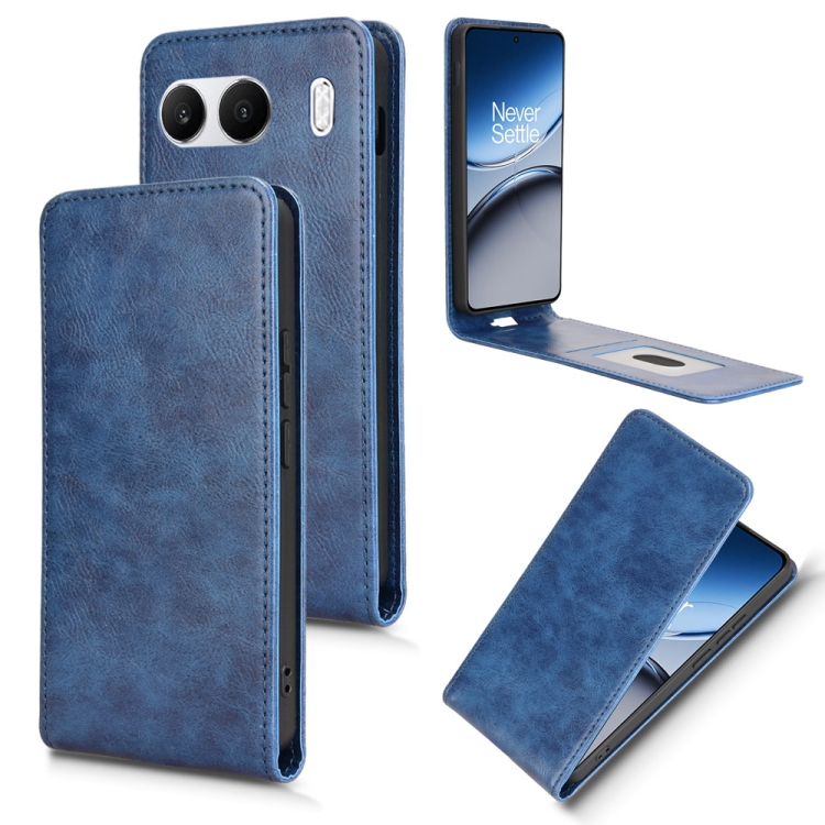 

For OnePlus Nord 4 5G Magnetic Vertical Flip Leather Phone Case(Blue)