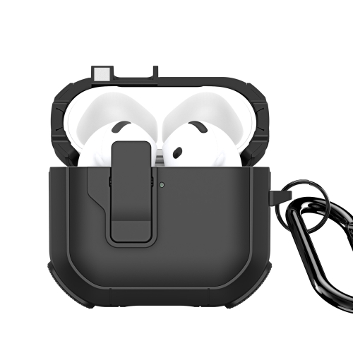 

For AirPods 4 DUX DUCIS PECP Series Split Earphone Case with Hook(Black)