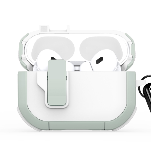 

For AirPods Pro 2 DUX DUCIS PECP Series Split Earphone Case with Hook(Green White)