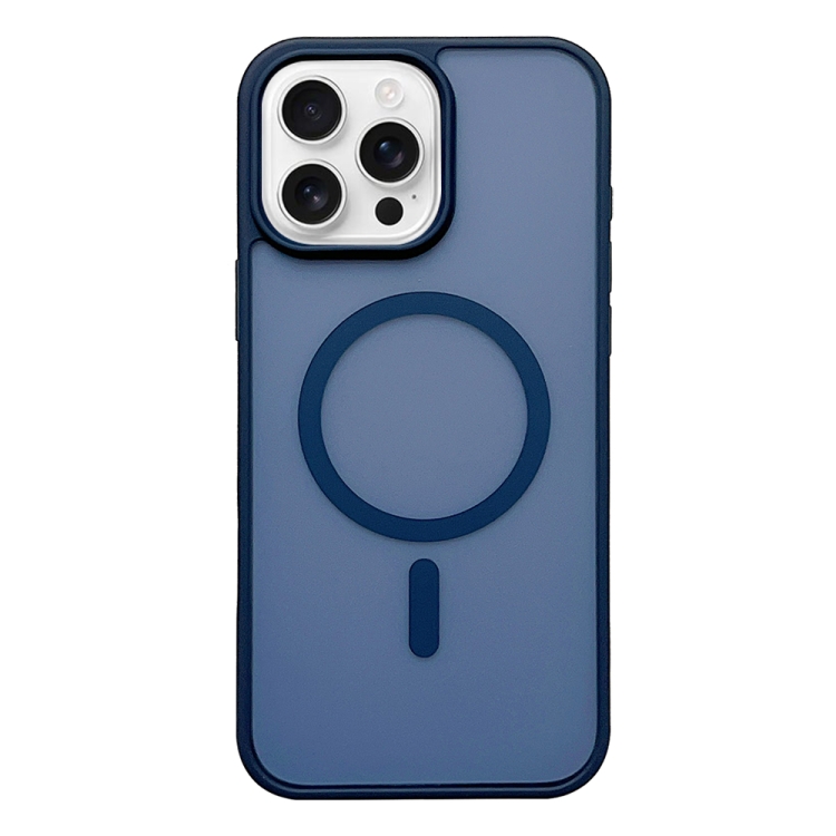 

For iPhone 16 Pro Max Frosted Skin Feel MagSafe Phone Case(Dark Blue)