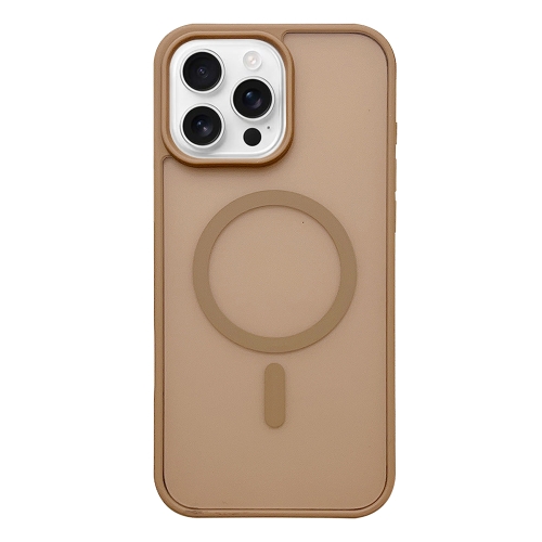 

For iPhone 16 Pro Frosted Skin Feel MagSafe Phone Case(Desert Gold)