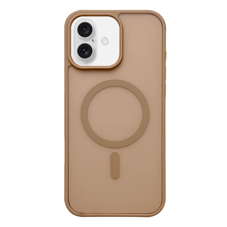 

For iPhone 16 Plus Frosted Skin Feel MagSafe Phone Case(Desert Gold)