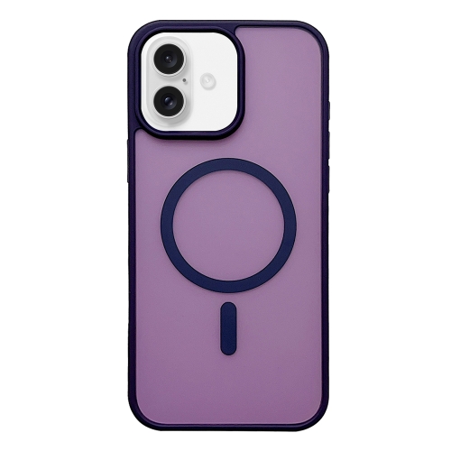 

For iPhone 16 Plus Frosted Skin Feel MagSafe Phone Case(Dark Purple)