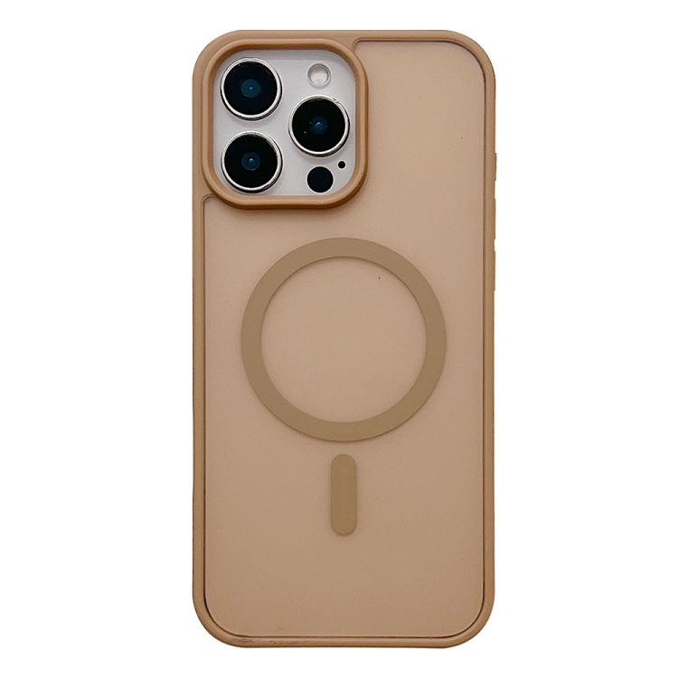 

For iPhone 15 Pro Frosted Skin Feel MagSafe Phone Case(Desert Gold)