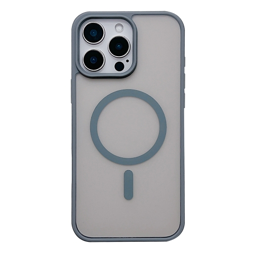 

For iPhone 15 Pro Frosted Skin Feel MagSafe Phone Case(Titanium Gray)