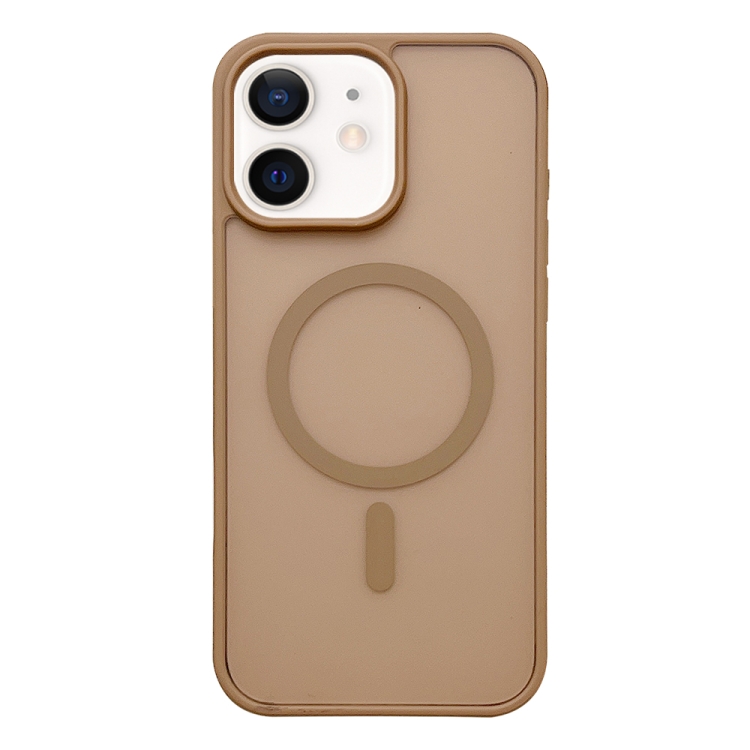 

For iPhone 12 Frosted Skin Feel MagSafe Phone Case(Desert Gold)