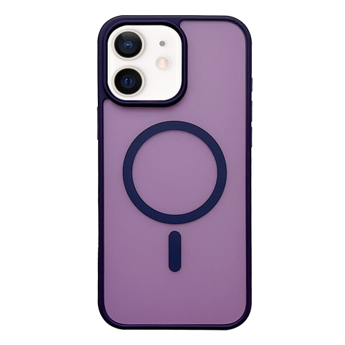 

For iPhone 11 Frosted Skin Feel MagSafe Phone Case(Dark Purple)