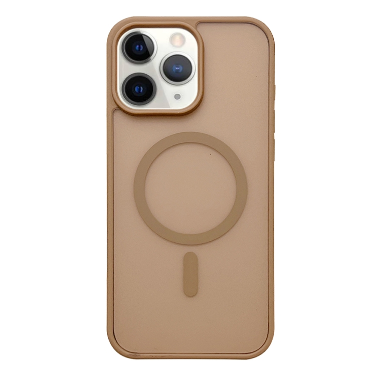 

For iPhone 11 Pro Frosted Skin Feel MagSafe Phone Case(Desert Gold)