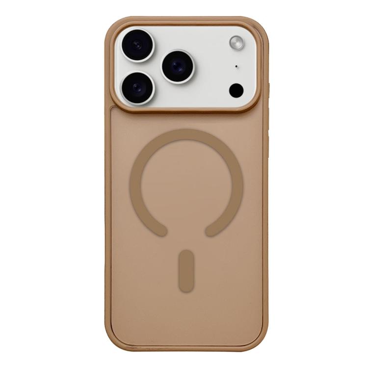 

For iPhone 17 Pro Frosted Skin Feel MagSafe Phone Case(Desert Gold)