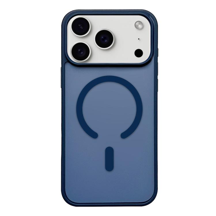 

For iPhone 17 Pro Frosted Skin Feel MagSafe Phone Case(Dark Blue)