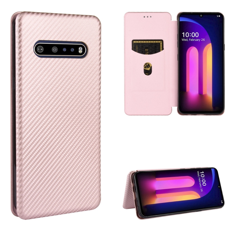 Custodia A Libro TCL 10 Pro Con Fibra Di Carbonio - Portafoglio Con Slot Carte E Cavalletto