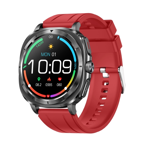 

ET492 1.43 inch AMOLED Screen Silicone Strap Smart Watch Supports ECG/Blood Sugar Monitoring(Red)