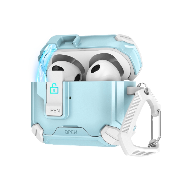 

For AirPods Pro 2 Two Color MagSafe Magnetic Holder Earphone Case(White Blue)