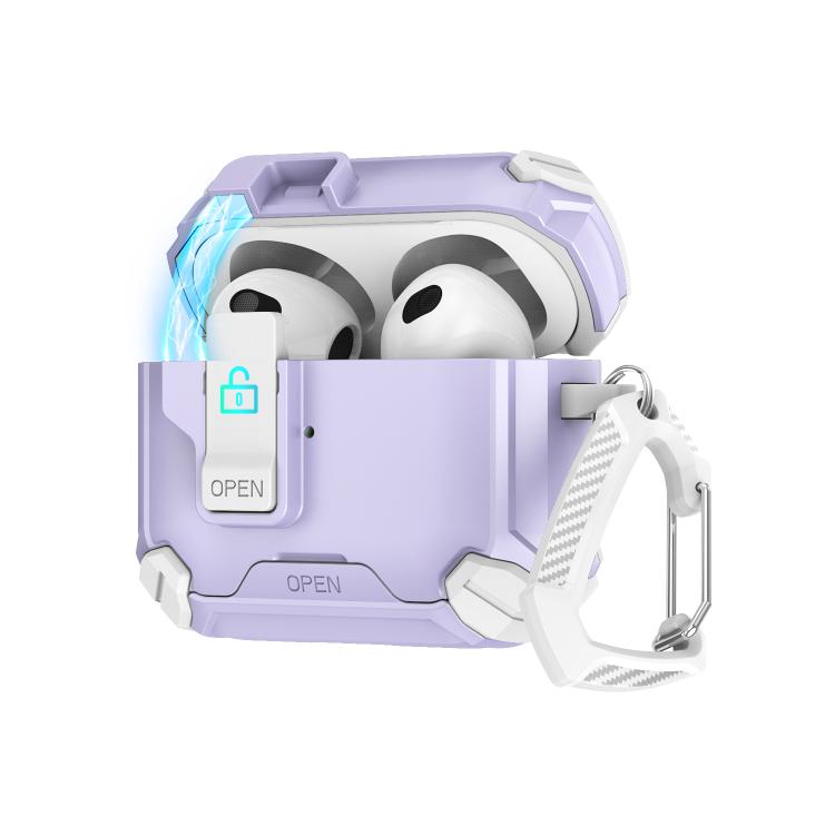 

For AirPods 3 Two Color MagSafe Magnetic Holder Earphone Case(White Purple)