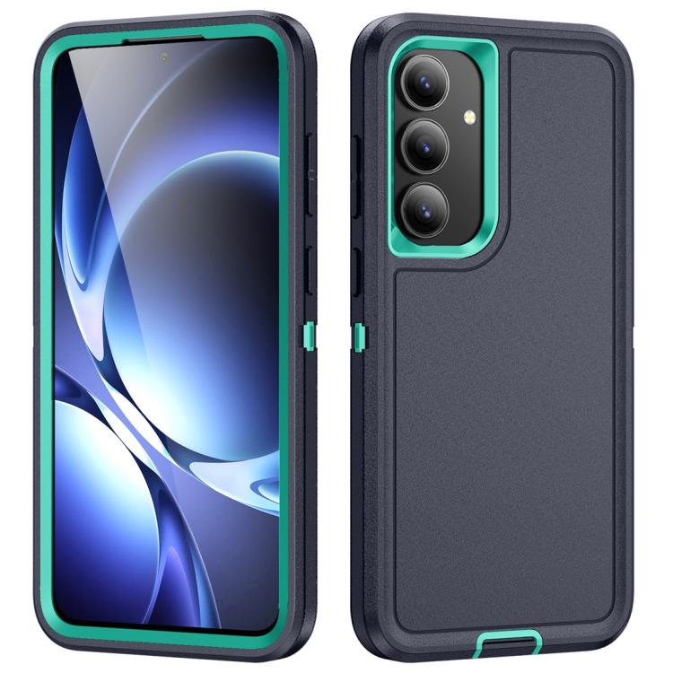 For Samsung Galaxy S25 FE 5G Life Waterproof Rugged Phone Case(Dark Blue + Light Blue)
