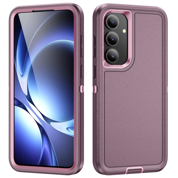 

For Samsung Galaxy S25 FE 5G Life Waterproof Rugged Phone Case(Purple + Pink)