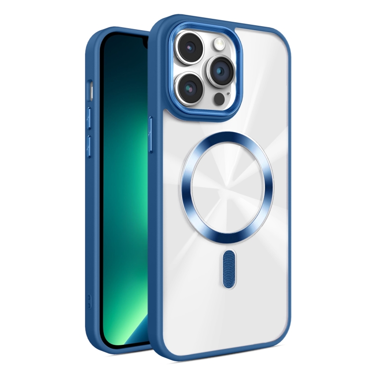 

For iPhone 13 Pro Glaring CD Texture MagSafe Phone Case(Royal Blue)