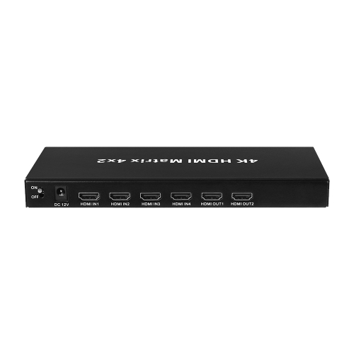 

Measy MT4342 4K 30Hz 4 In 2 Out HDMI Matrix Switch Support Seamless Switching, EU Plug(Black)