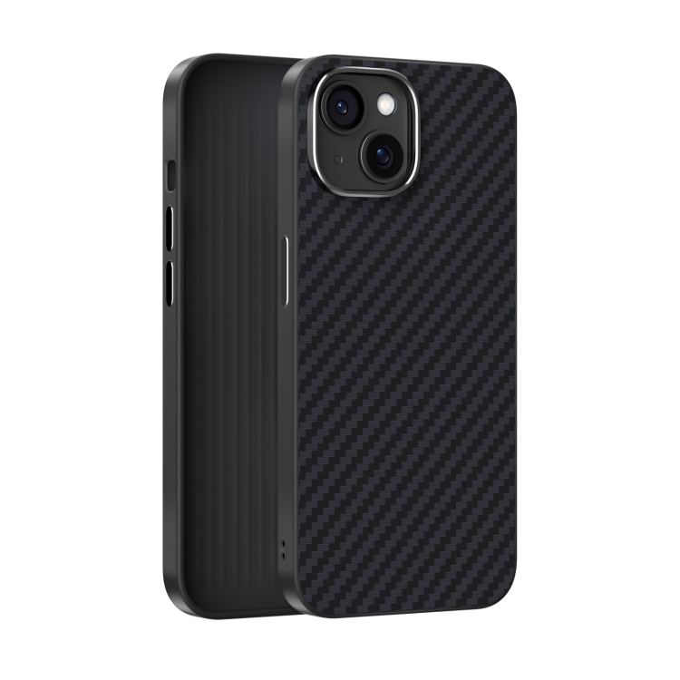 

For iPhone 15 Plus ABEEL C Carbon Fiber Series 6D Micro Relief MagSafe Phone Case(Black)
